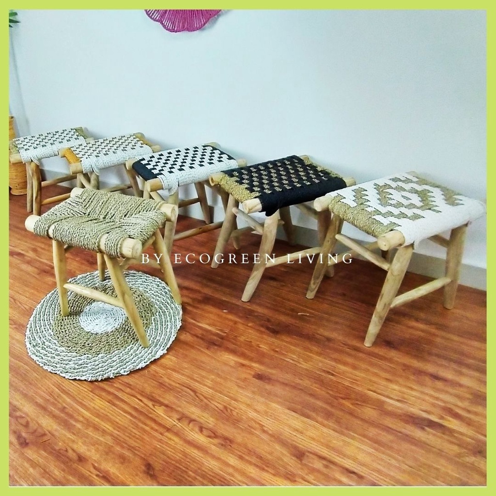 [NEW PRODUCT] Recta Stool Seagrass / kursi / bangku Kotak Anyaman Enceng gondok / Stool Seagrass Rectangle Aesthetic