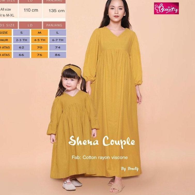 Baju Couple Ibu Dan Anak Polos Shena Couple/Baju Ibu Dan Anak | COP.01Jl22т
