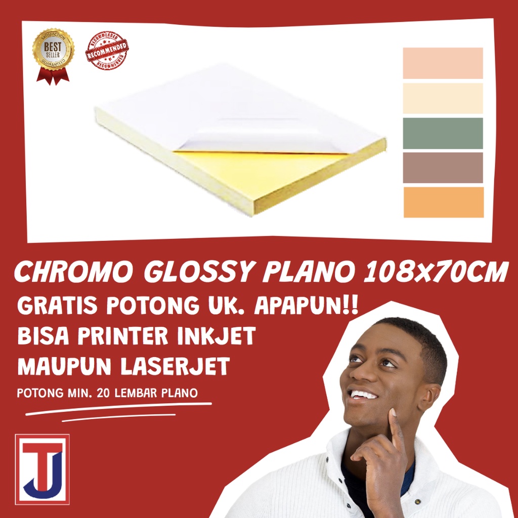 

Sticker Stiker Chromo Kromo Glossy Mirror Ukuran 70 x 108 cm Plano