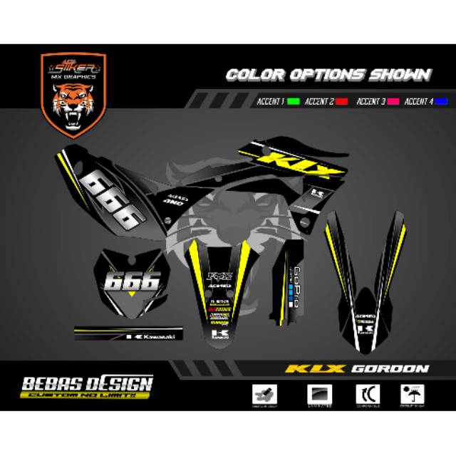 DECAL KLX GORDON GREY