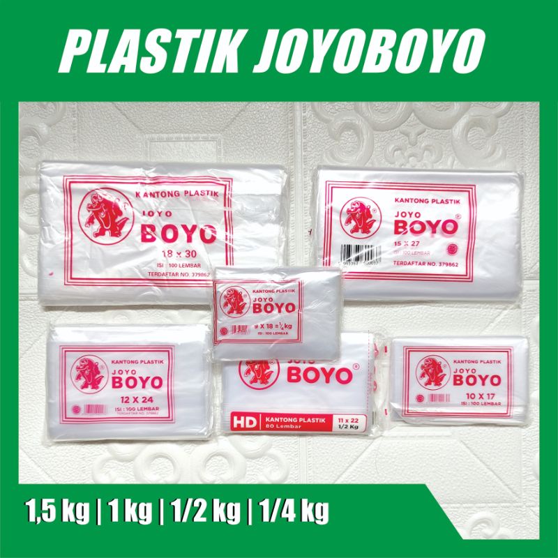 Plastik boyo Murah, plastik HD Buram joyo boyo 18x30 15x27 1/4 1/2 1kg