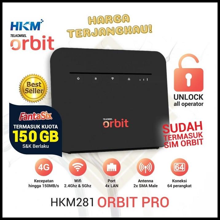 Modem Mifi Telkomsel Orbit Pro Hkm281 4G Cpe Router Wifi 2.4Ghz 5Ghz