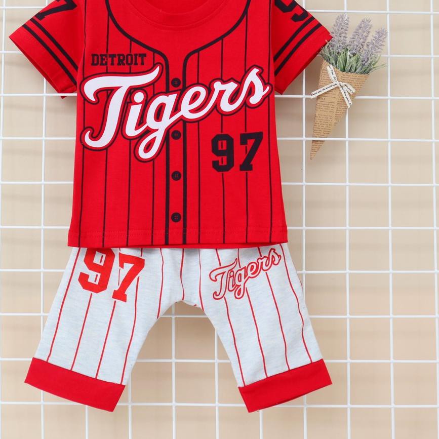 ⅍ IMK Motif Tiger 97 Nuna Store / Setelan Baju Bayi 6 bulan - 6 tahun / Baju Anak Laki-laki ♠