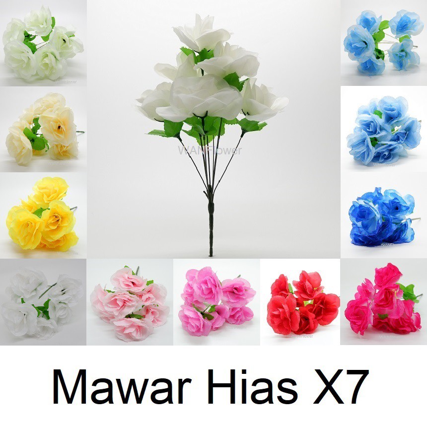 WANFlower Bunga Mawar Hias X7 * ALL