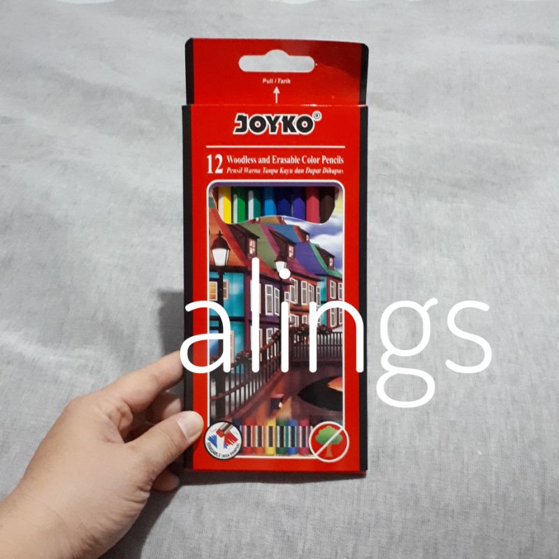 

Pensil Warna Penghapus Joyko Erasable Color Pencil Ukuran Panjangq