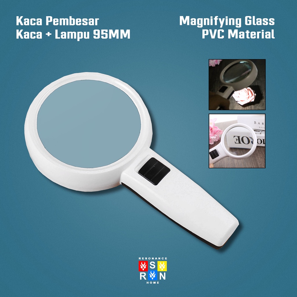 Kaca Pembesar Dengan 3 Lampu LED / Magnifier Glass 95MM Resonance Home