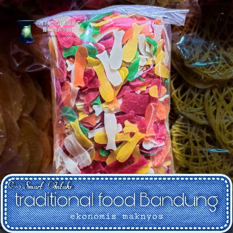 

kerupuk ikan mentah warna warni 500 gram oleh oleh Bandung