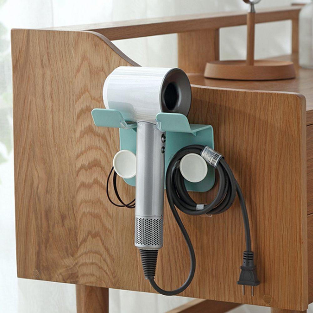 [Elegan] Rak Penyimpanan Pengering Rambut Rumah Bebas Pukulan ABS Tempat Penyimpanan Yang Dipasang Di Dinding Kualitas Tinggi Hairdryer Organizer Rak