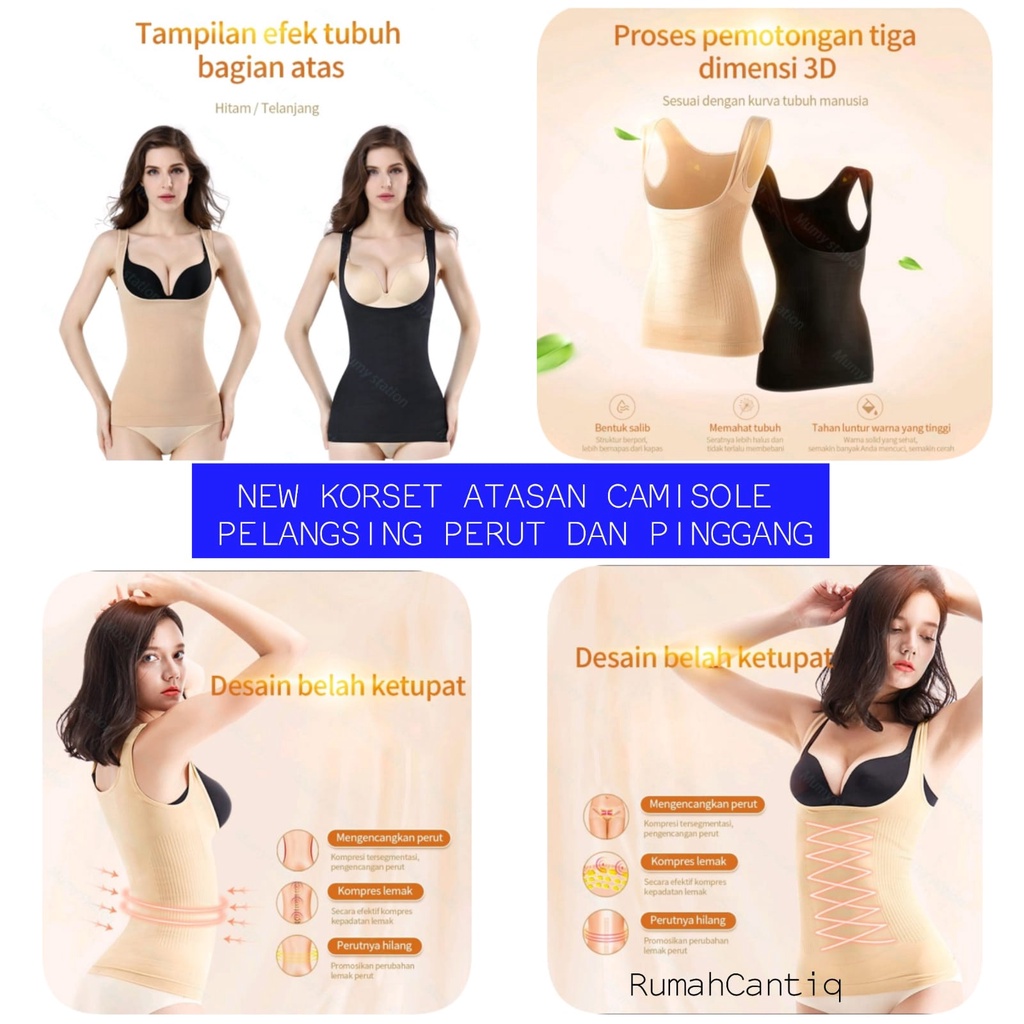 NEW KORSET ATASAN CAMISOLE TANK TOP PELANGSING PERUT DAN PINGGANG