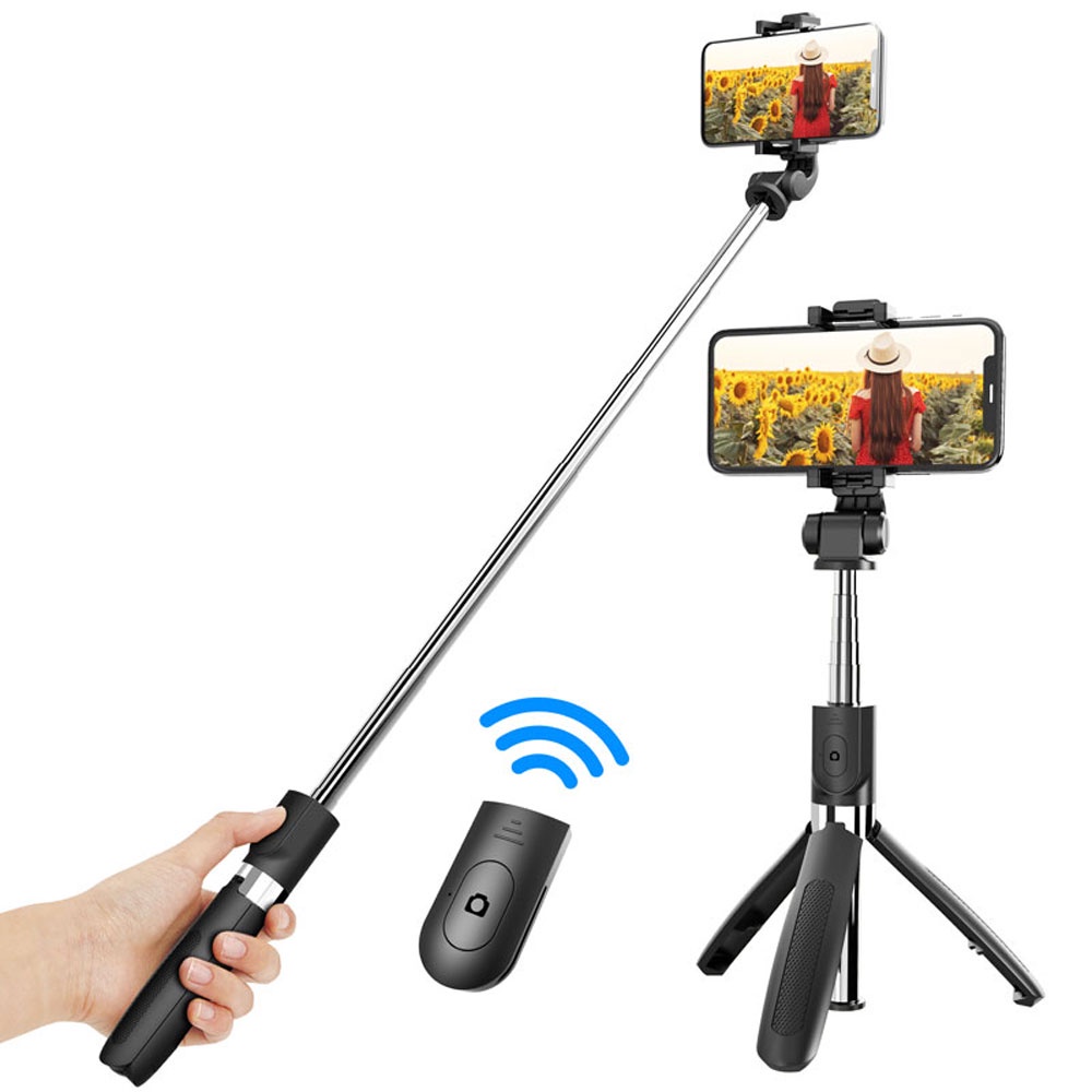 Tongsis tripod 3in1 bluetooth with remote shooter selfie stick tripod wireless tongsis wireless tongsis bluetooth