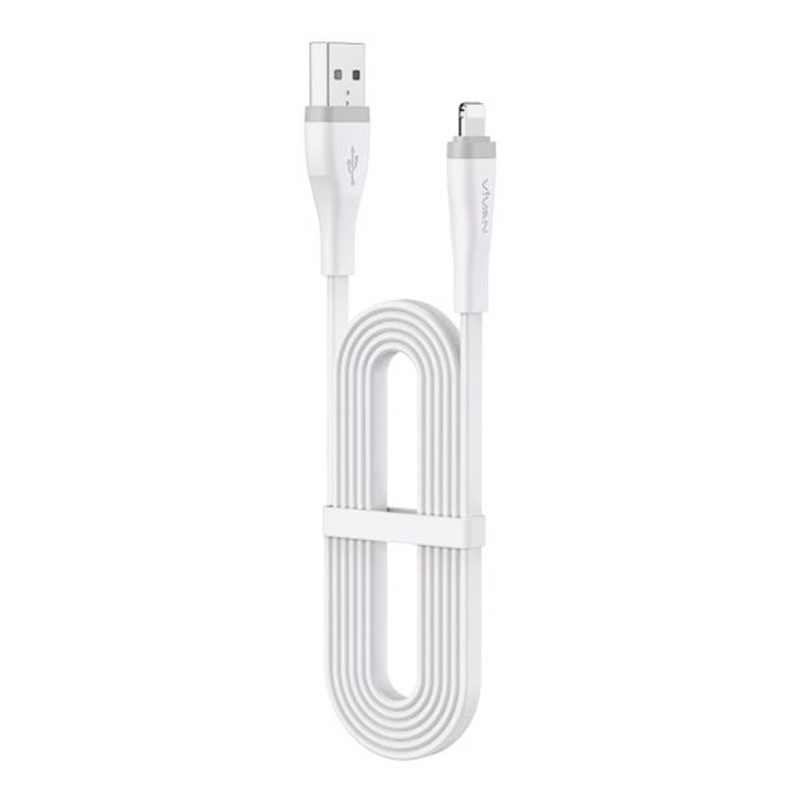 KABEL CHARGER IPHONE LIGHTNING 30CM VIVAN SL30S ORIGINAL VIVAN KABEL FLAT QUICK CHARGE