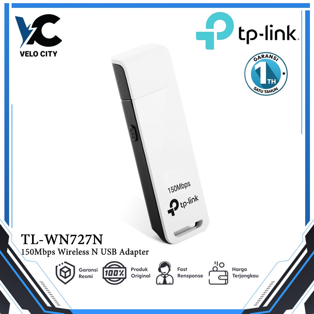 TP-Link TL-WN727N 150Mbps Wireless N USB Adapter Original Garansi Resmi