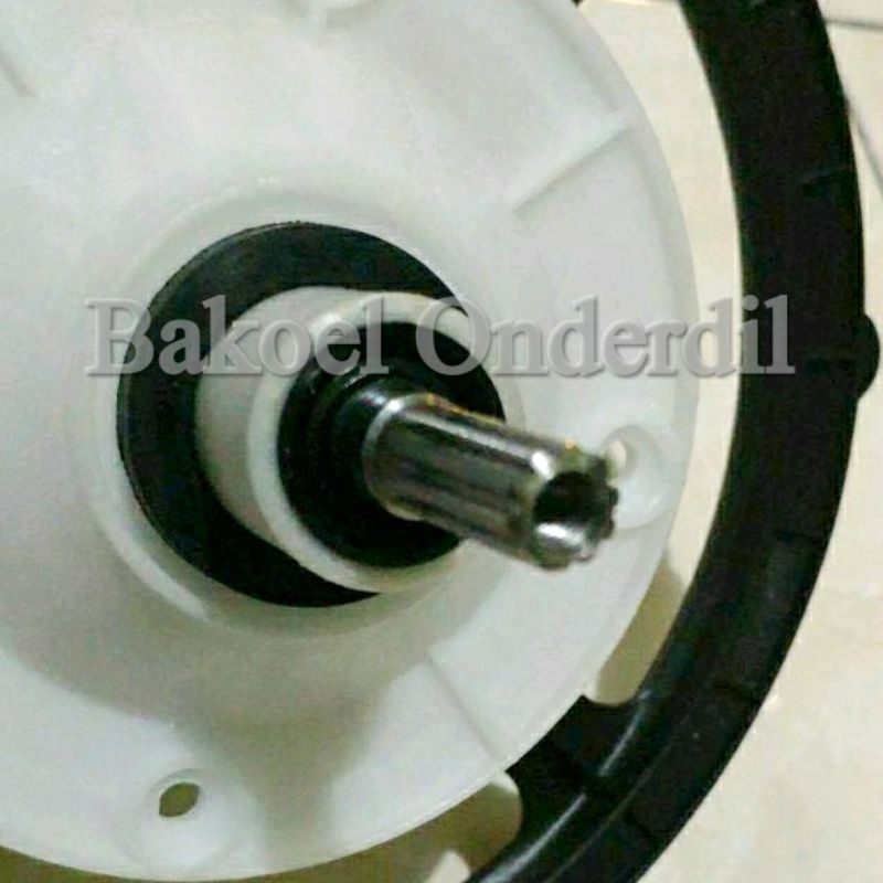 SATU SET GEAR BOX AS + PULLY HITAM MESIN CUCI SHARP 2 TABUNG