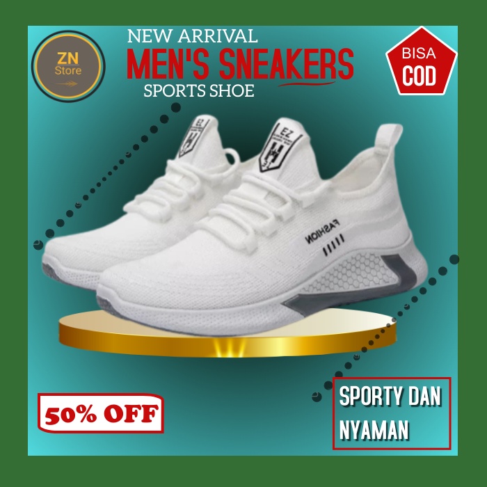 Sneakers Larocking Sneaker Cowok Kasual Sepatu Jalan Pria Remaja Keren Original BG-859