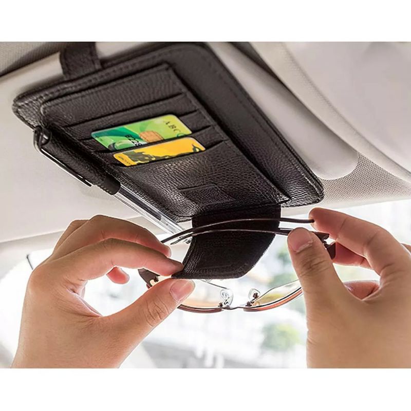 Dompet Tempat Kartu Kacamata Dll Sunvisor Mobil Car Sunvisor Organizer