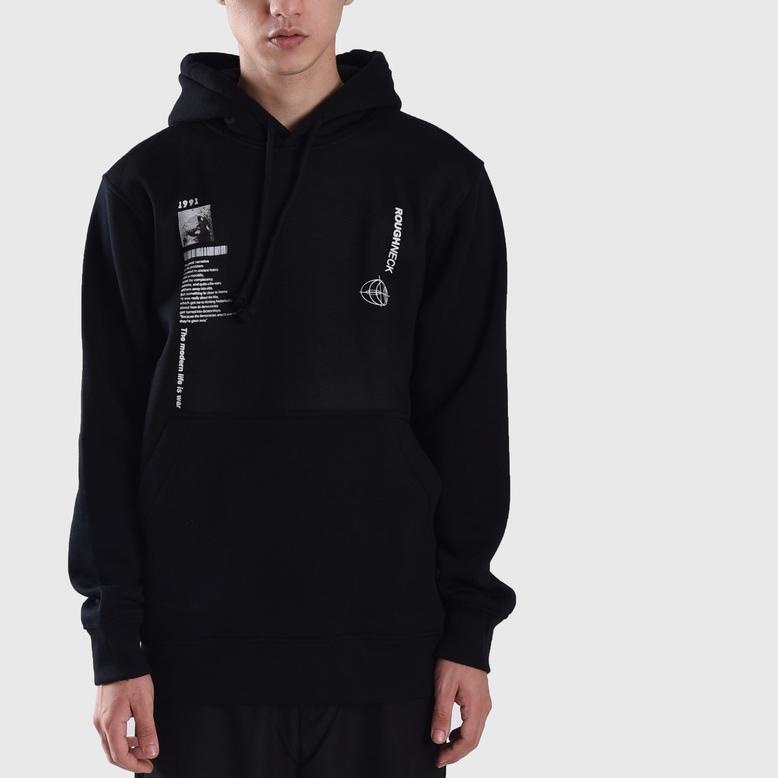 ☟ Roughneck H248 Black Modern Life is War Hoodie ○