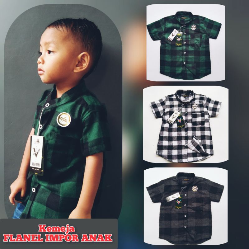 Jual KEMEJA FLANEL IMPORT ANAK USIA 1-7tahun ORI SNEVENS ID Flanel Anak ...