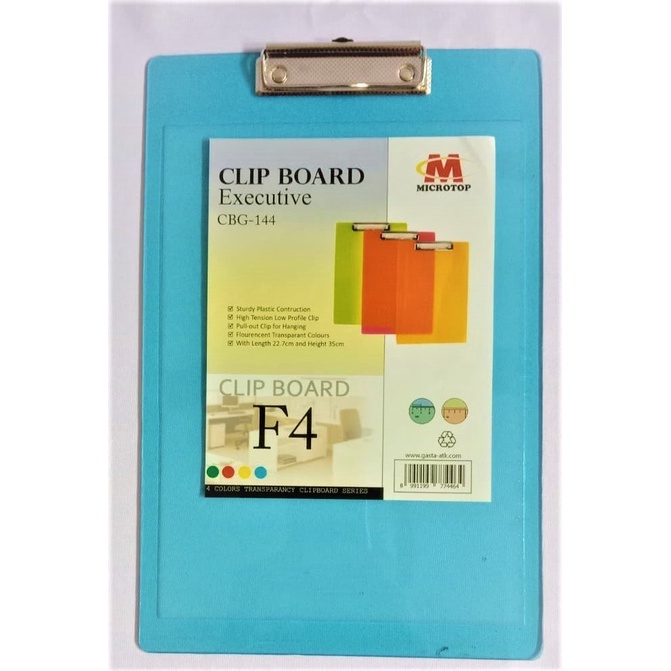 

SJS Clipboard Warna Bening / Papan Jalan / Papan Ujian/ Alas Kertas
