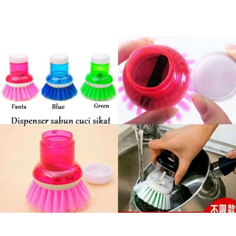 Sikat Cuci Piring Dispenser Sabun Pencet Otomatis