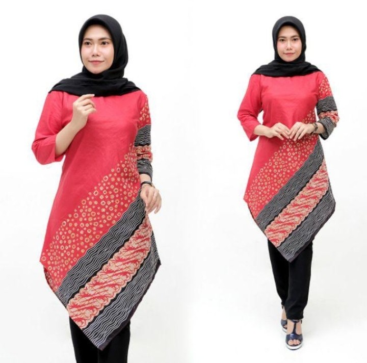 Terlaris Serut Genes Jelita Tunic Navbor Yelbor Whitbor Creambor Tunik Batik Modern