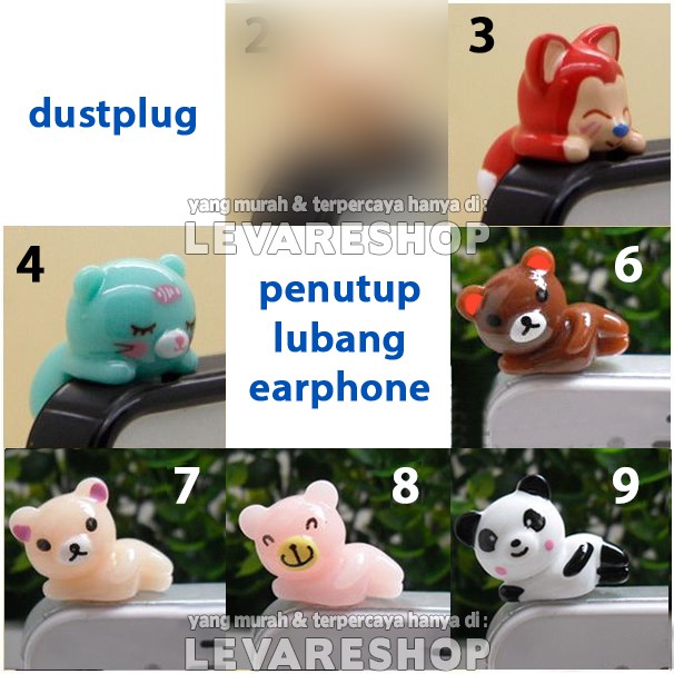 Dust Plug Pluggy / Penutup Lubang Earphone - Karakter Lucu