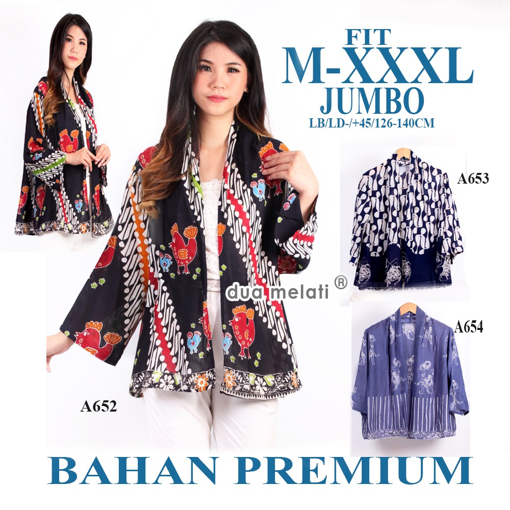 Gamis batik cardigan muslim wanita