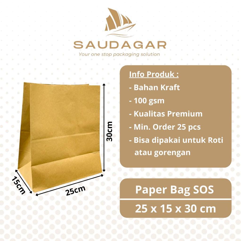 Kantong kertas makanan / roti / food paper bag SOS