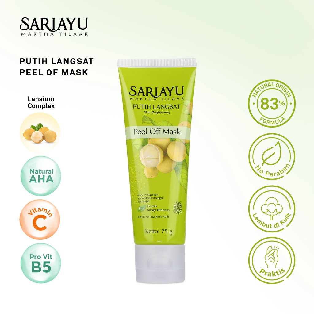 ★ BB ★ Sariayu Putih Langsat Peel of Mask 75gr - Sari Ayu