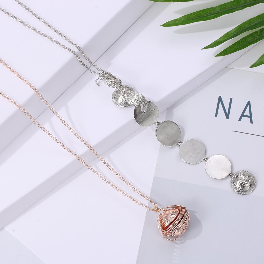 Preva Memory Floating Locket Necklace Hadiah Perhiasan Foto Keluarga Sayap Malaikat