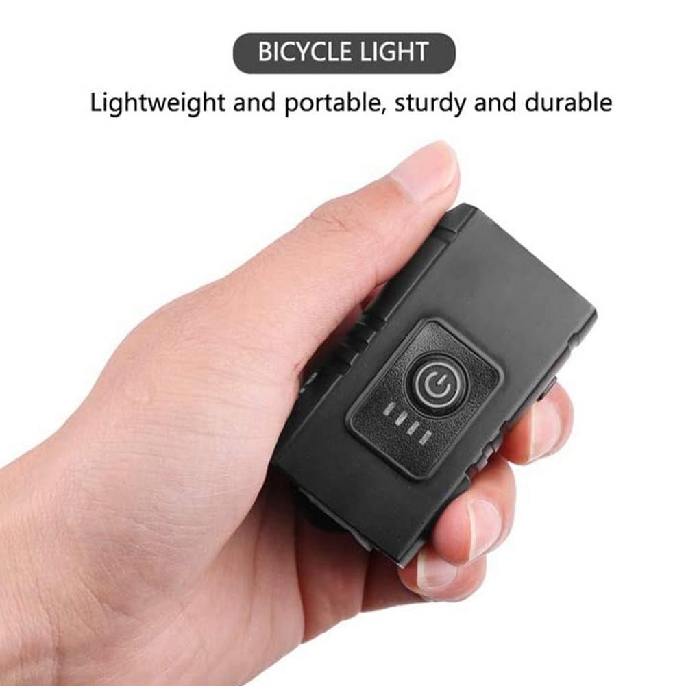 T6 Set Lampu Depan Sepeda Gunung / Mtb Led Terang Anti Air Usb T6 Strong Light Waterproof Bicycle LED Light/Mountain Bike Lamp USB Rechargeable MTB Road Bike Headlight Set