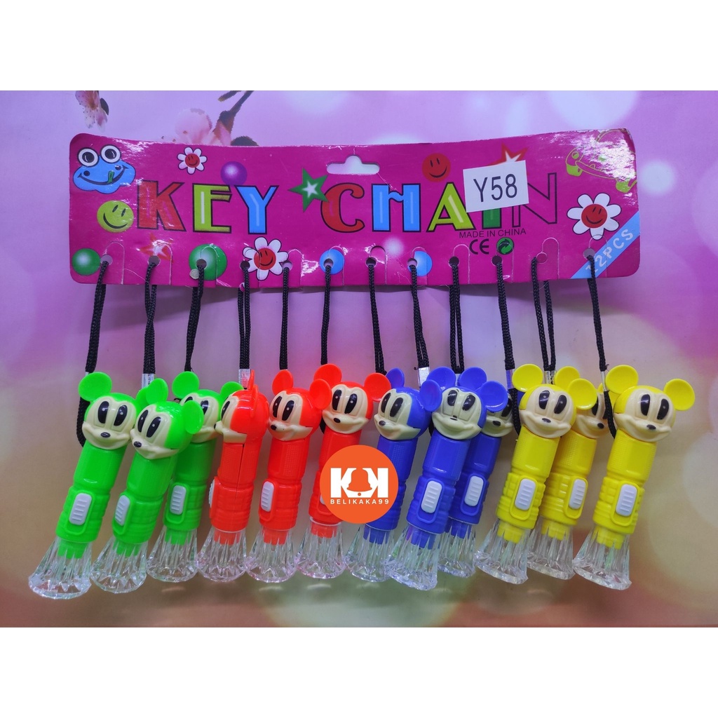 GANTUNGAN KUNCI SENTER LED KARAKTER MICKEY MOUSE DAN DORAEMON UKURAN MEDIUM TERANG / SENTER LED KARAKTER / SENTER MICKEY MOUSE / GANTUNGAN SENTER LED / SENTER LED TERANG / SENTER LUCU KARAKTER / GANTUNGAN KUNCI SENTER KACA