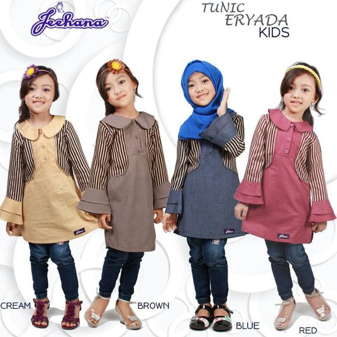 Blouse Anak Perempuan - Diskon 10% Tunik Eryada Kids By JEEHANA
