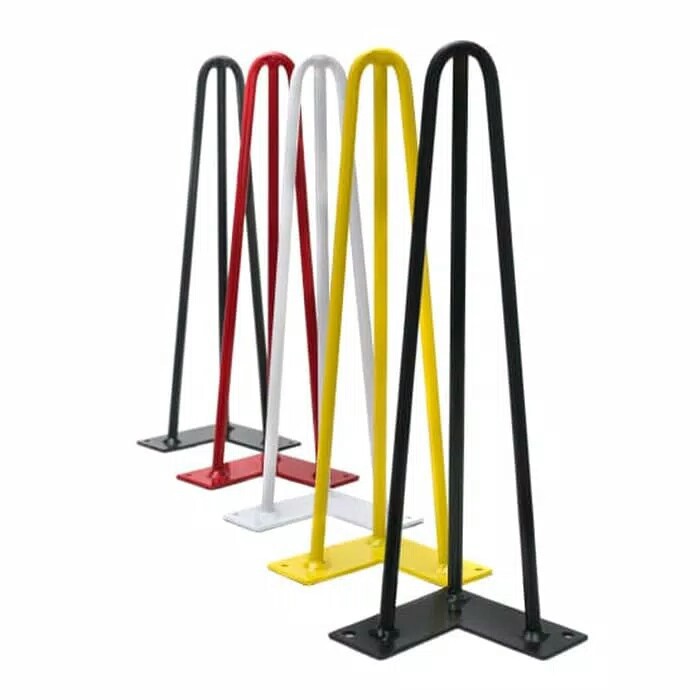 JackShop Hairpin Leg 3 kaki 80cm Kaki Meja, Kursi, Nakas Besi Behel Industrial