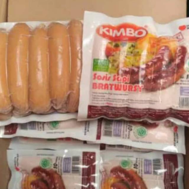 

Kimbo sosis sapi ada original, keju dan lada hitam