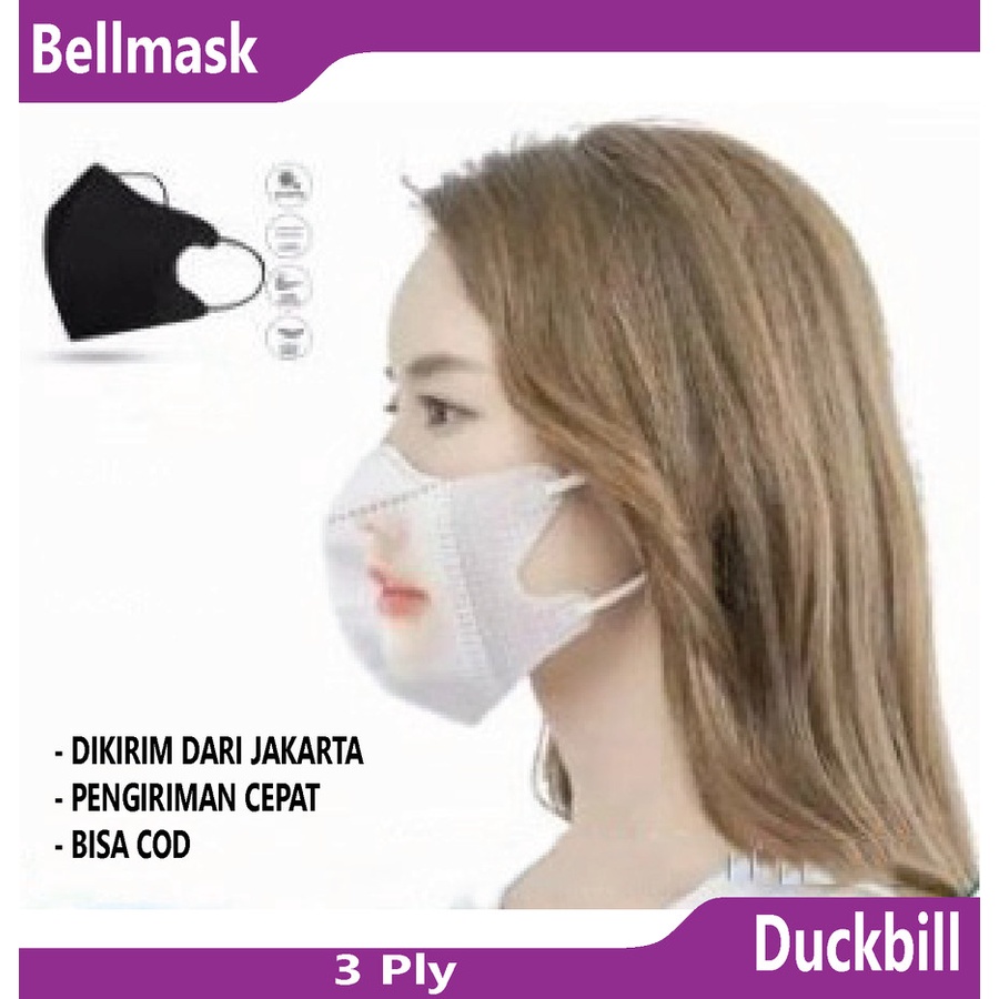 Masker Duckbill isi 10pcs 10 pcs warna 3 ply Model SENSI