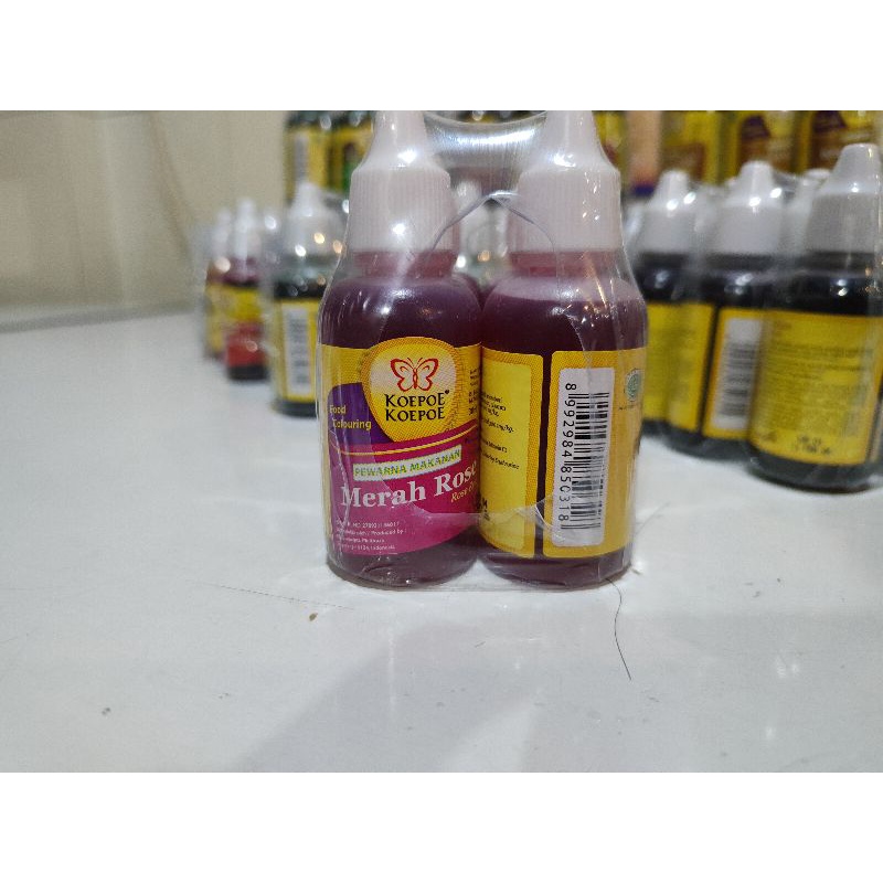 

Koepoe Koepoe / Kupu Kupu Pewarna Makanan Merah Rose 30 ml Koe Poe