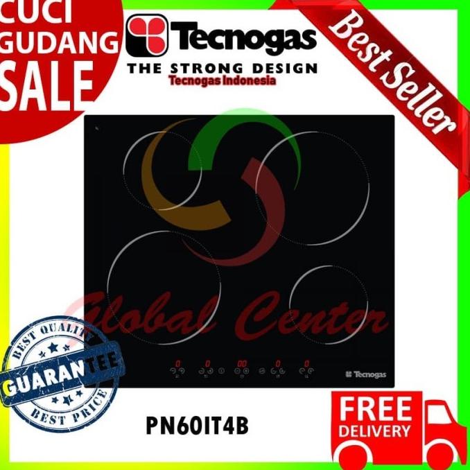 Kompor Tanam Induksi Tecnogas PN60IT4B 4 Tungku Hitam 58x51 cm