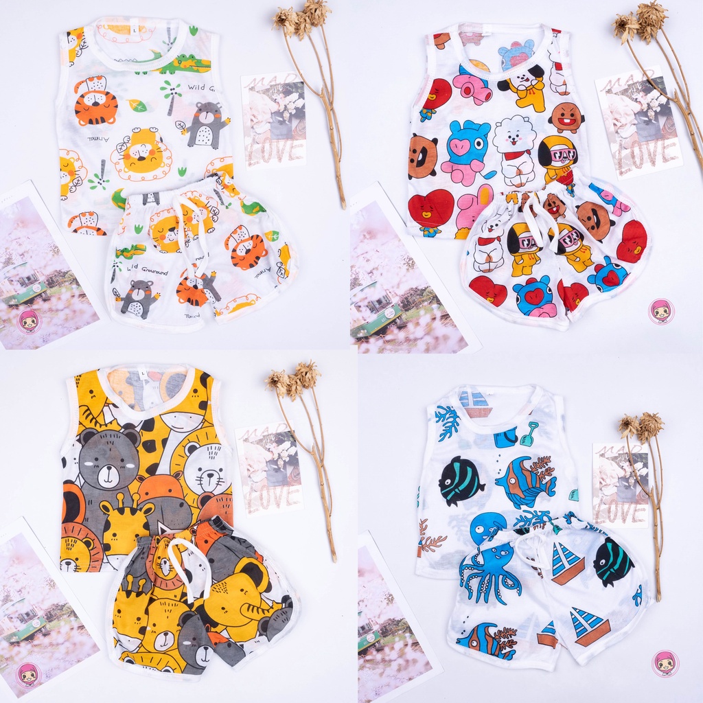 VS - SETELAN SINGLET ANAK COWOK / SET ANAK LAKI LAKI PRINTING / SETALAN ANAK MOTIF KOMBINASI