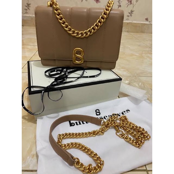 READY NORA BAG BUTTONSCARVES TAN