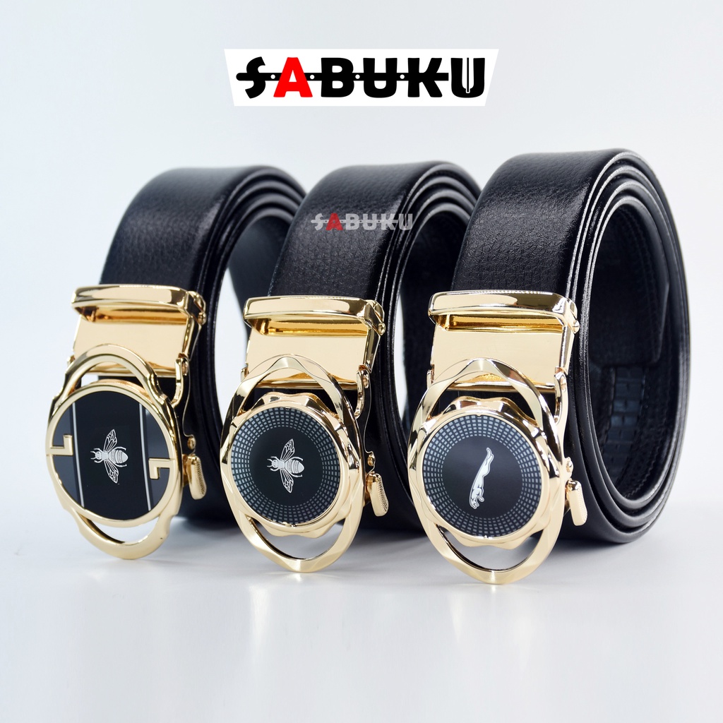 Ikat Pinggang Pria Tipe Rell Otomatis Outo Lock PU Kulit Fhasion Korea Mewah - 063
