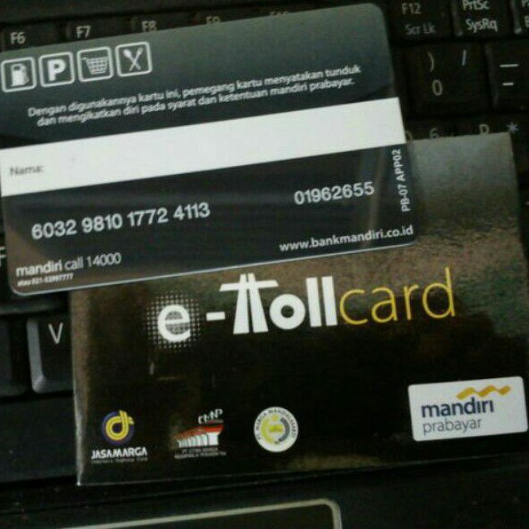 Mandiri eMoney Klasik desain eTOLLcard HITAM / eMONEY Classic ORI /Like Tapcash Flazz or Brizzi