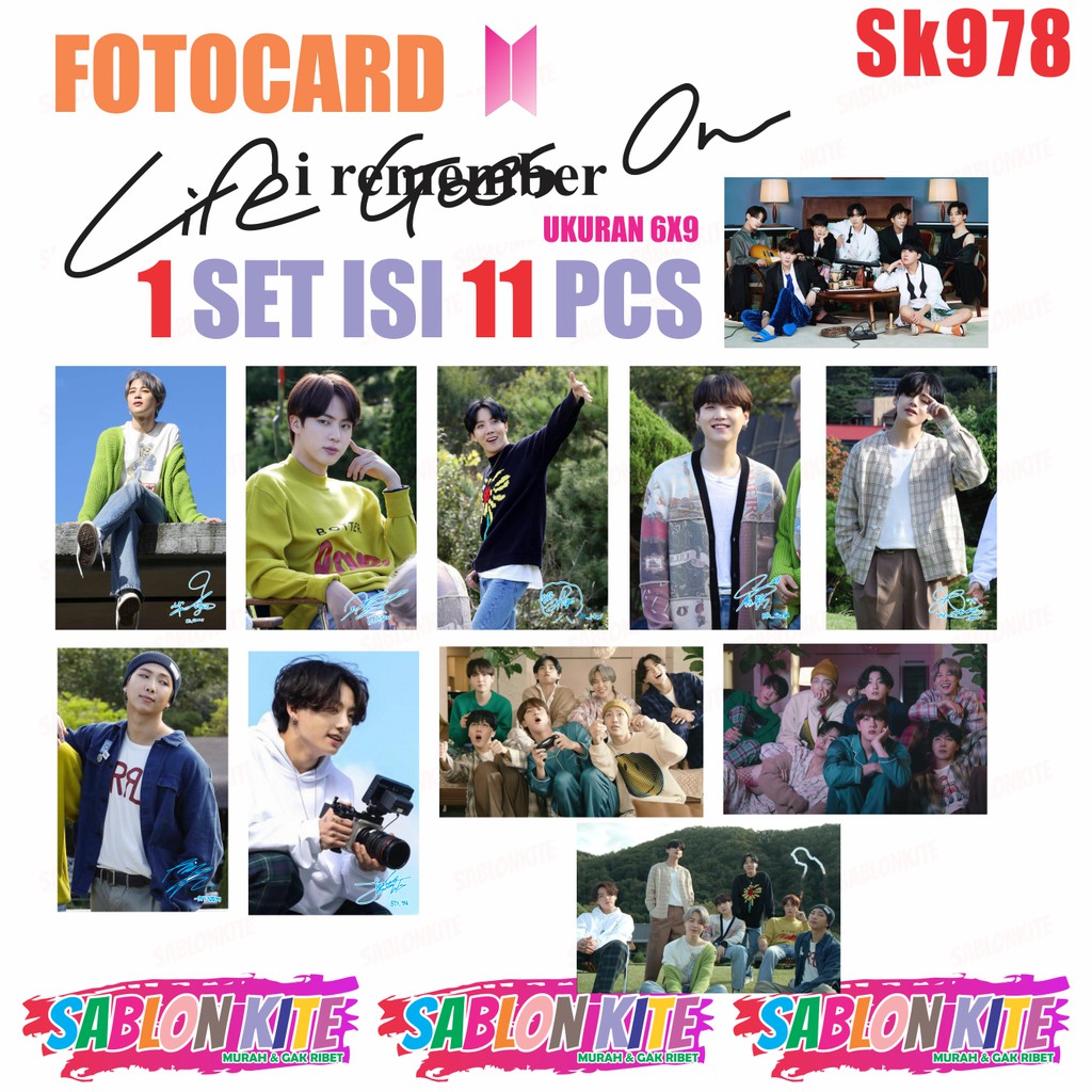 MURAH!!! FOTOCARD PHOTOCARD KPOP LIFE GOES ON SK978 1SET ISI 11PCS