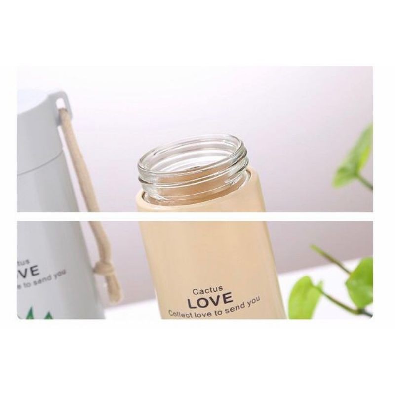 My Bottle Botol Kaca Minum Model Kaktus Unik BPA FREE Bahan Beling Cactus + dus-3