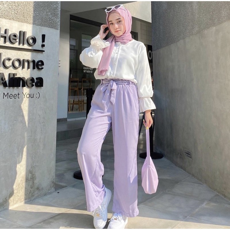 lilac pants/celana wanita