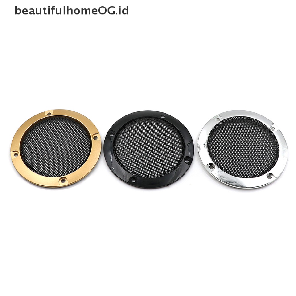 2pcs cover speaker Audio Bahan metal mesh Bentuk Lingkaran Ukuran 3 inch