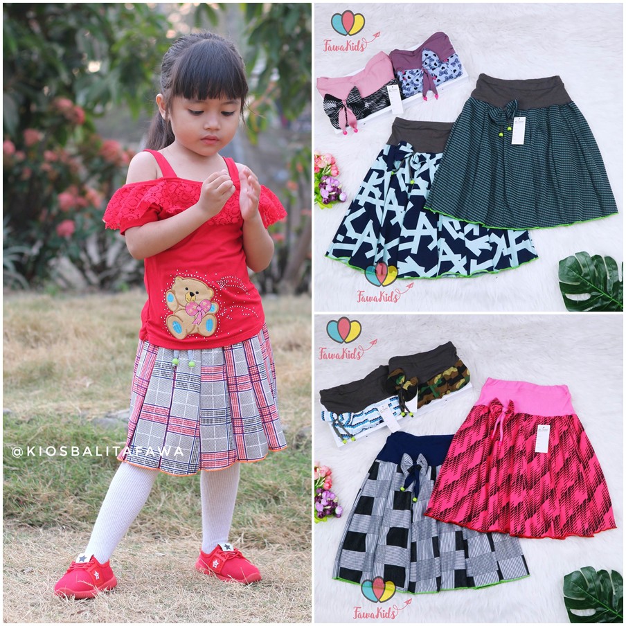 [MOTIF] Rok Pita Bianca uk 6-7 Tahun / Skirt Pendek Anak Perempuan Motif Cewek Best Quality Import