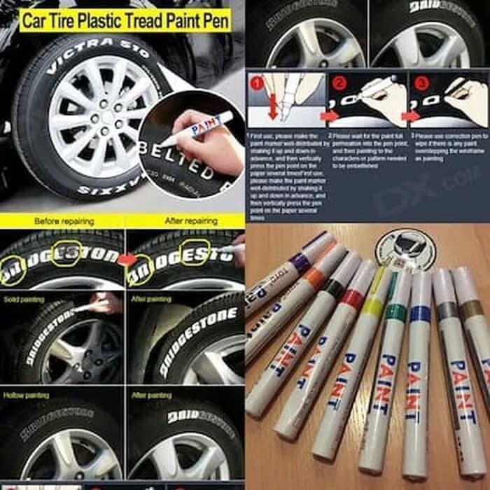 SPIDOL BAN PUTIH SILVER ORIGINAL MOTOR MOBIL/ TOYO PAINT MARKER PUTIH SILVER