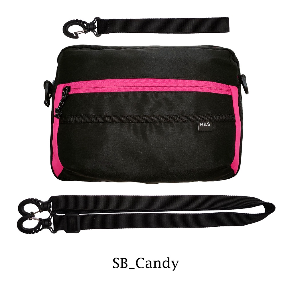 SlingBag Taslan Sling Bag Bisa Jadi Hand Bag 25x17x5cm Warna Candy