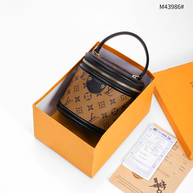 LV CANNES MONOGRAM REVERSE PLATINUM WITH BOX M43986*wl