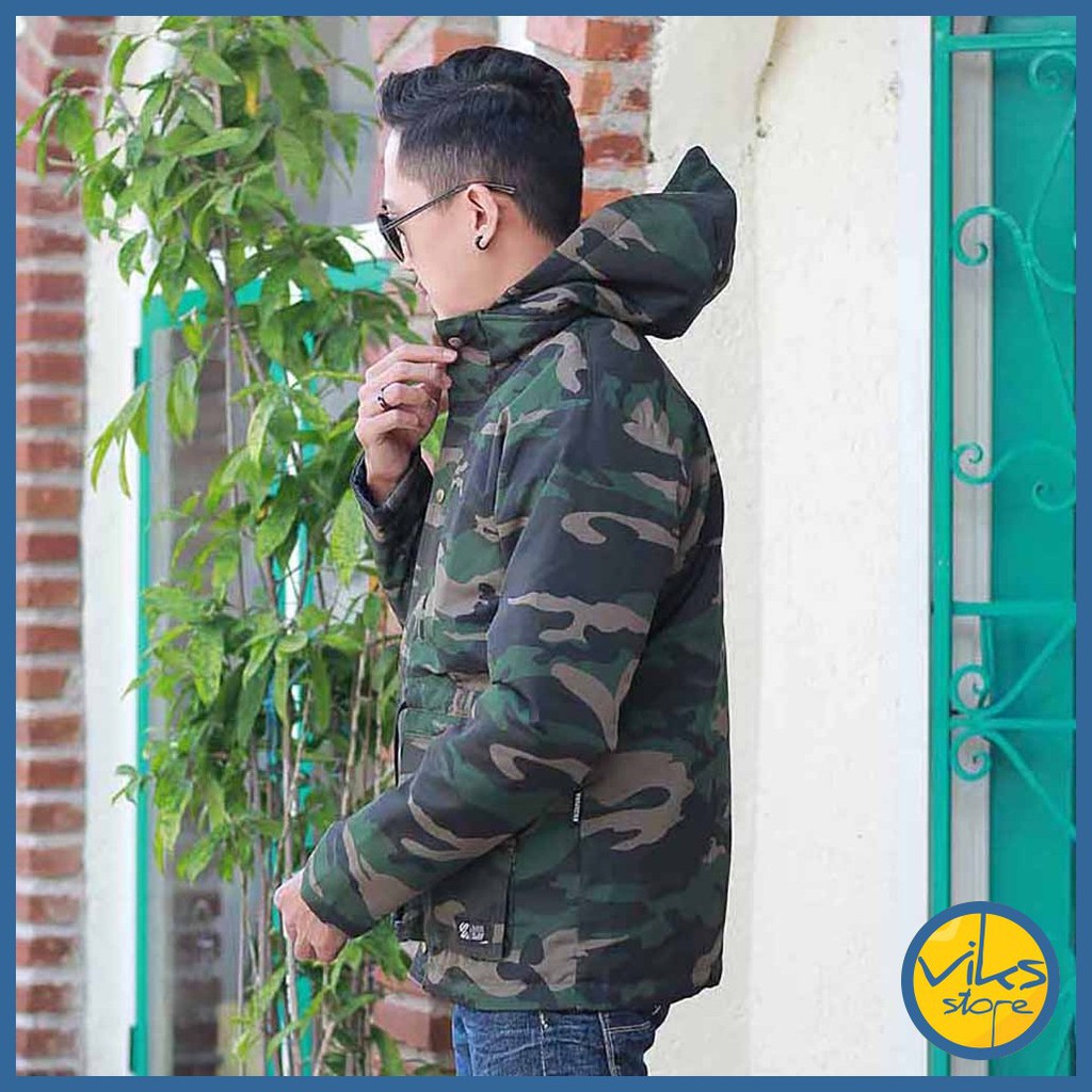 [Cod] Jaket Parka Pria Cowok Distro Kuzatura Lokal Premium Original Trucker Camo